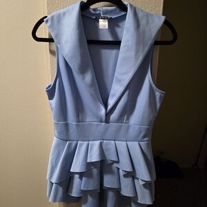 VENUS Light Blue Sleeveless Blouse
